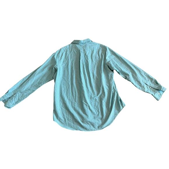 Ralph Lauren Men's XXL Preppy Aqua Blue Button Down Cotton Casual Dress Shirt - Picture 4 of 5